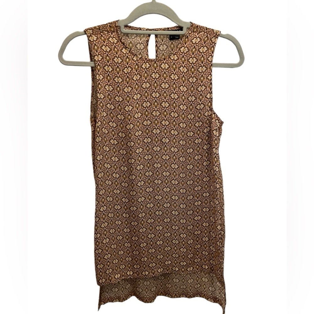 Theory Sharlia Foulard Print Sleeveless Silk Top - XS